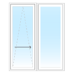 Okno przesuwne + FIX w ramie